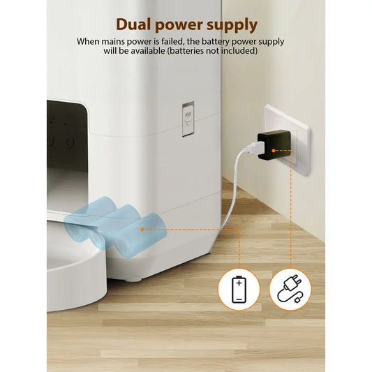 Automatic Pet Feeder, 2L WiFi Cat Feeder, Schedule Feeding Pet Food Dispenser for Cats with Bowl, Up to 10 Meals per Day