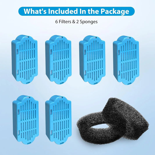 Cat Water Fountain Filters,Pet Water Fountain Replacement Filter for 108oz/3.2L and 135oz/4.0L Adjustable Water Flow Cat Fountain